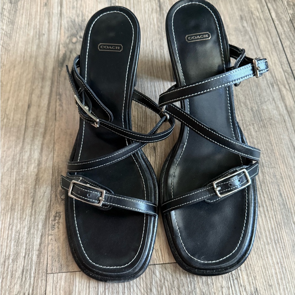 Coach Strappy Black Women's Sandals